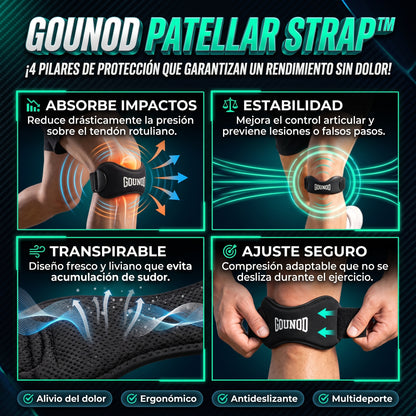 GOUNOD STRAP™ Tirante Rotuliano de Soporte Deportivo -M
