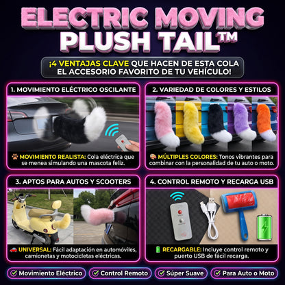 MOVING PLUSH TAIL™ Cola de Peluche Eléctrica y Móvil para Autos y Motos