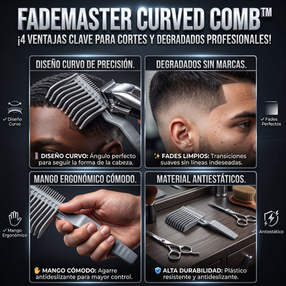 FADEMASTER™ Peine de Posicionamiento Curvado Profesional
