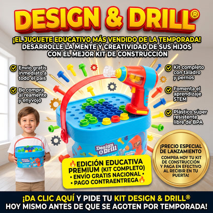Design & Drill® Bolt-It Bucket™ Juego de construcción y motricidad
