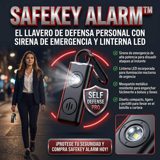 SAFEKEY ALARM™ Llavero de Alarma de Defensa Personal