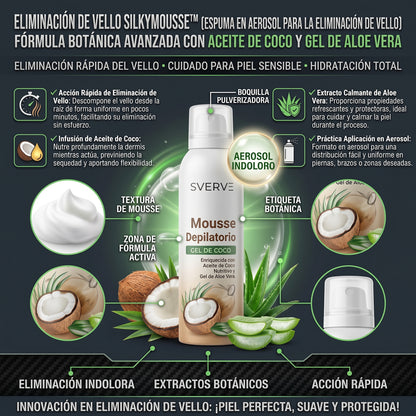 SVERVE® Mousse Depilatoria con Coco y Aloe Vera