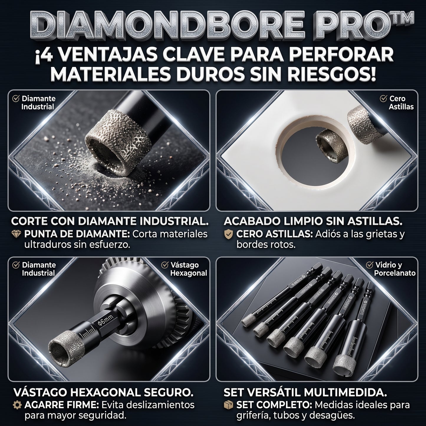 DiamondBore™ Brocas de Diamante para todo tipo de material