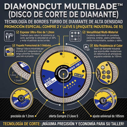 DIAMONDCUT™ Disco de Corte de Diamante Multifuncional