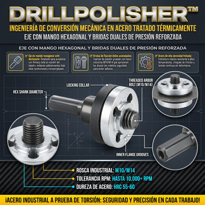DRILLPOLISHER Adaptador Convertidor de Taladro a Pulidora y Esmeriladora Promo 2X1