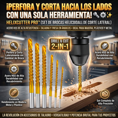 HELIXCUTTER™ Set de Brocas de Corte Lateral y Fresado HSS