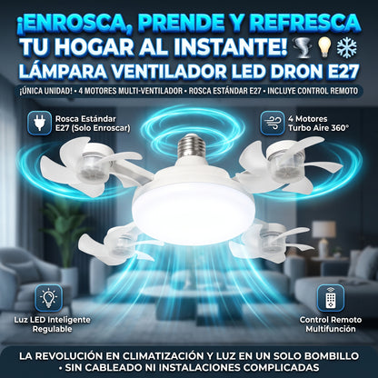 AEROLIGHT DRONE™ Lámpara LED con Ventilador Múltiple Estilo Dron