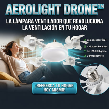 AEROLIGHT DRONE™ Lámpara LED con Ventilador Múltiple Estilo Dron