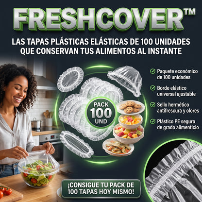 FRESHCOVER™ Bolsas Cubre Alimentos Elásticas Desechables X 100 Und