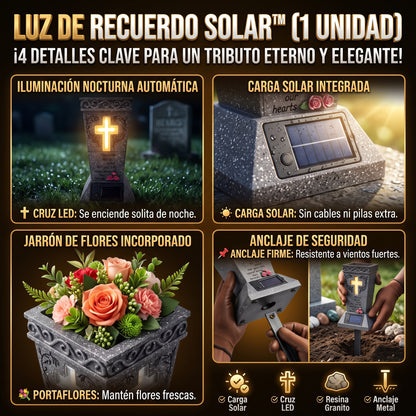 LUZ ETERNA™ Decoración conmemorativa para cementerio y jardín