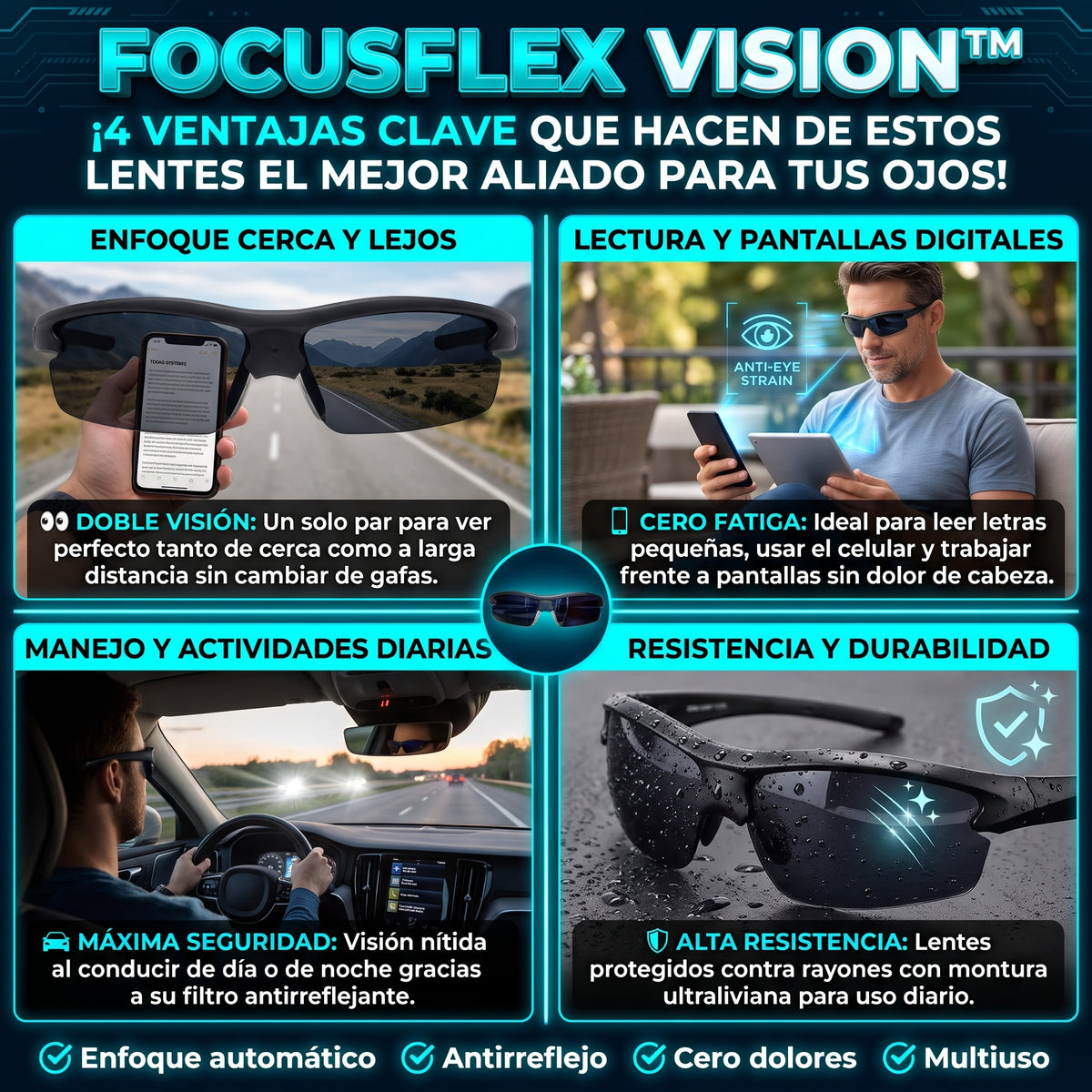 FOCUSFLEX VISION™ Lentes Ajustables de Visión Progresiva