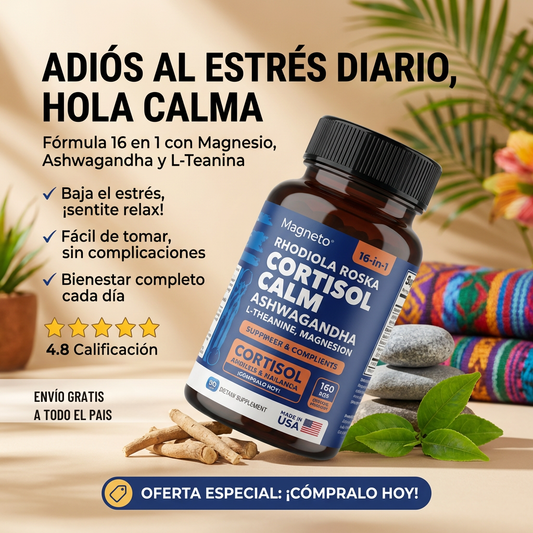 Cortisol CALM Tranquilo 16 En 1 Con Magnesio Ashwagandha