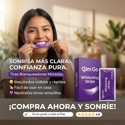 Whitening Strips Blanqueador Dental Púrpura 2X1