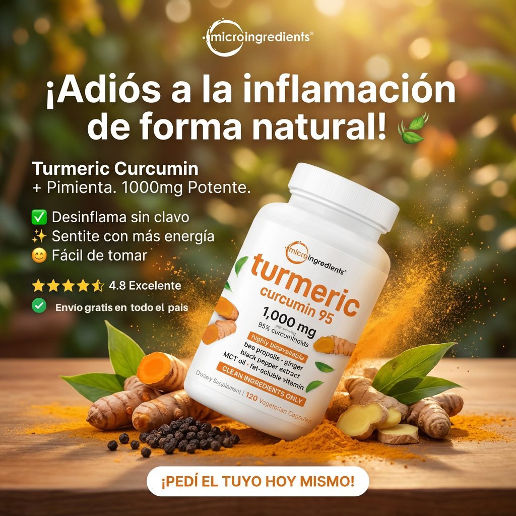 Turmeric Curcumin + Pimienta Capsulas Anti Inflamatorio Natural- 1000mg Original