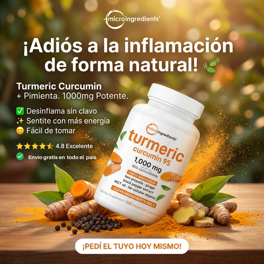Turmeric Curcumin + Pimienta Capsulas Anti Inflamatorio Natural- 1000mg Original