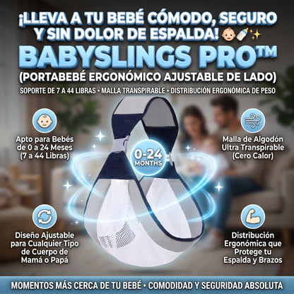 BABYSLINGS™ Portabebés Ergonómico Tipo Bandolera