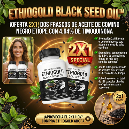 ETHIOGOLD BLACK SEED OIL™ 60 Softgels Aceite de Semilla Negra Etíope
