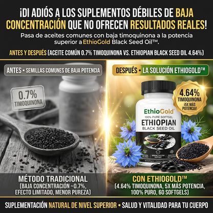 ETHIOGOLD BLACK SEED OIL™ 60 Softgels Aceite de Semilla Negra Etíope