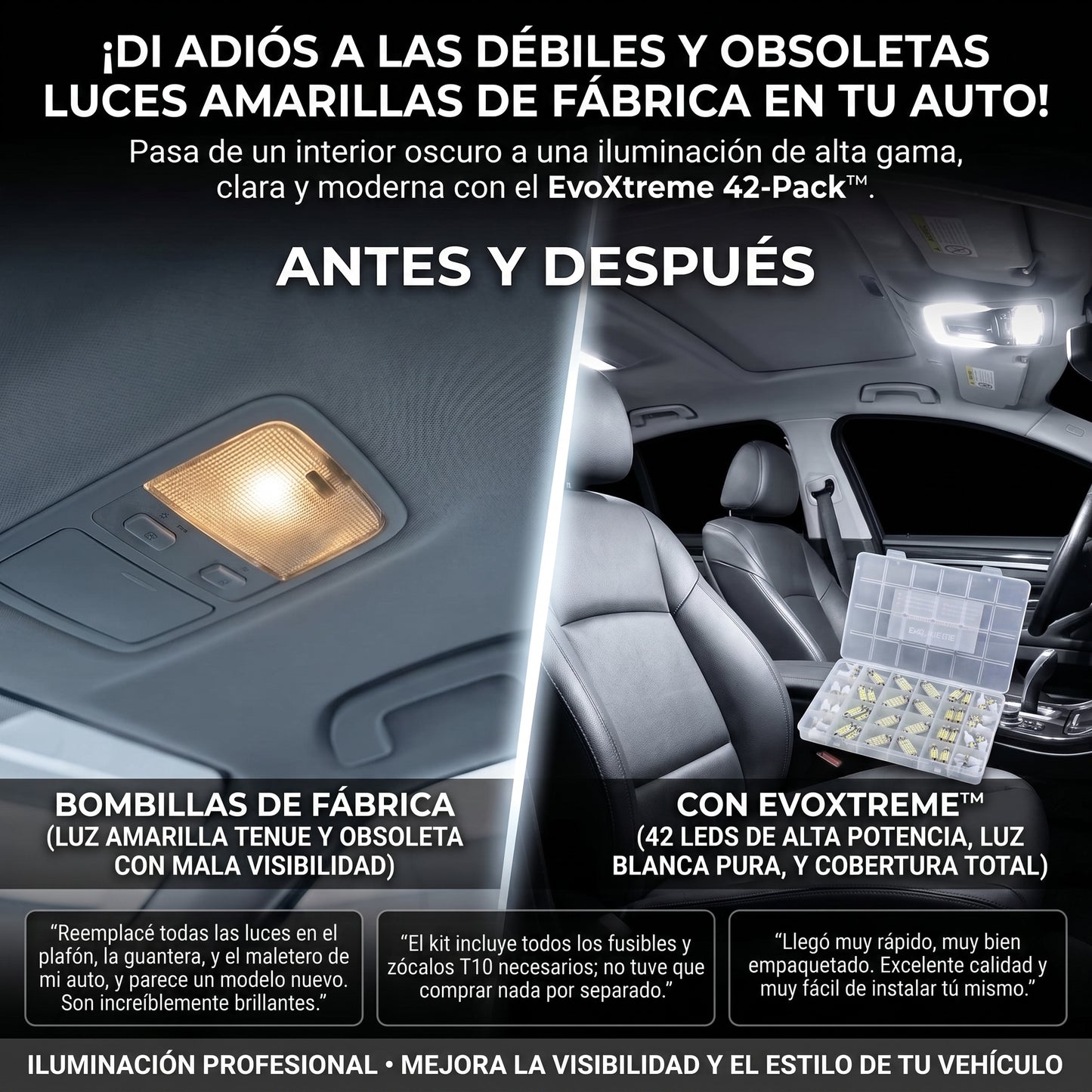 EVOXTREME™ Juego de 42 Luces LED para tu Automóvil