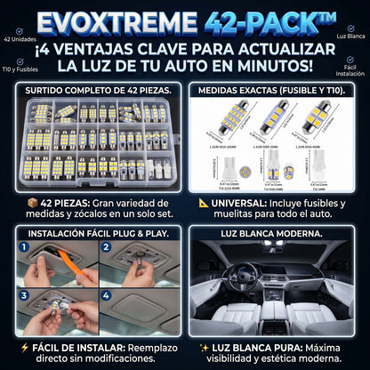 EVOXTREME™ Juego de 42 Luces LED para tu Automóvil