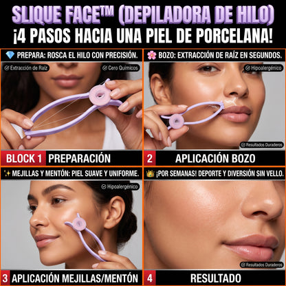 SLIQUE FACE™ Depiladora Facial Manual por Hilo