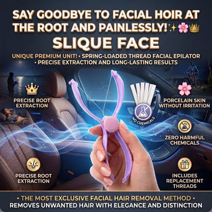 SLIQUE FACE™ Depiladora Facial Manual por Hilo