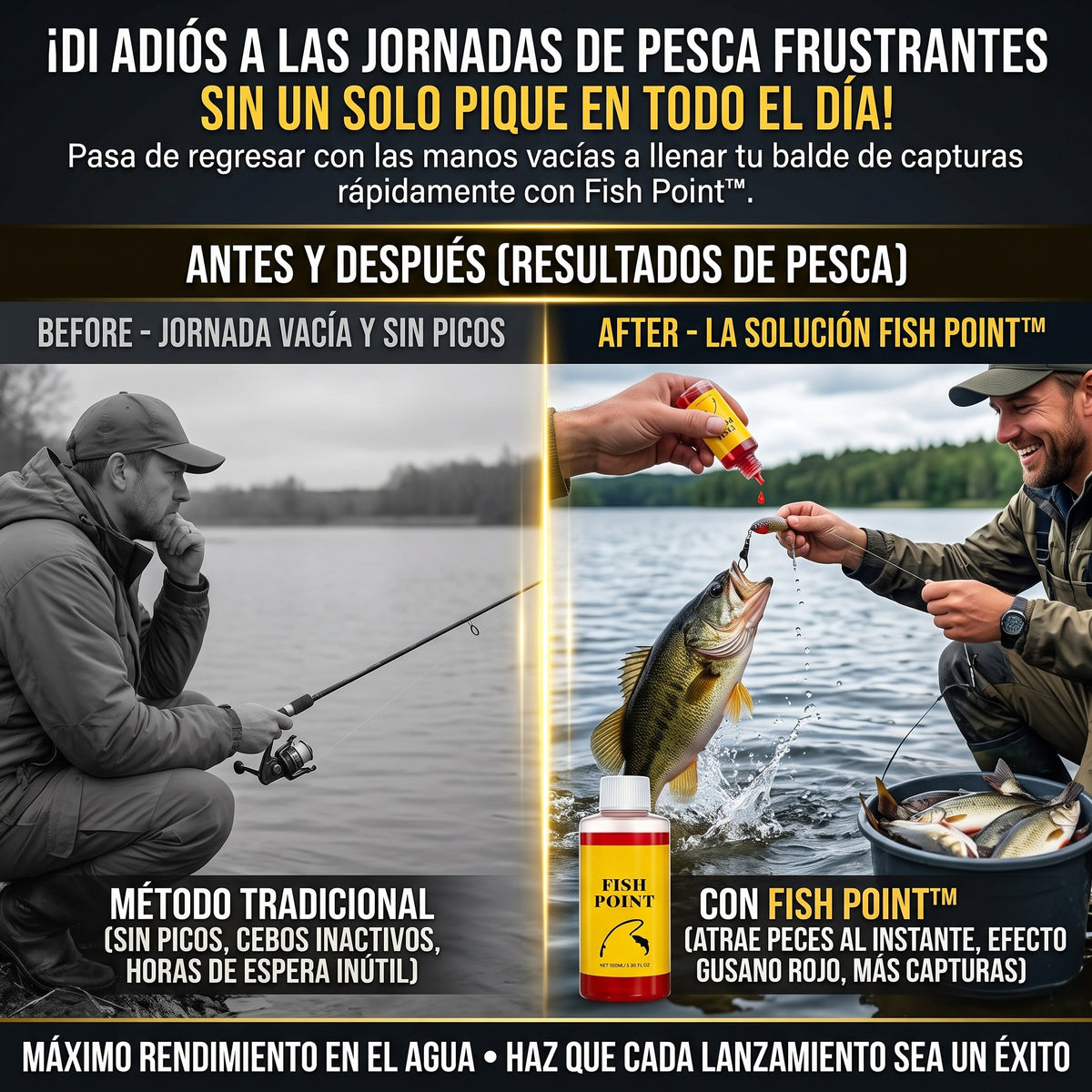 FISH POINT™ (100 ml) Atrayente Concentrado de Peces en Líquido