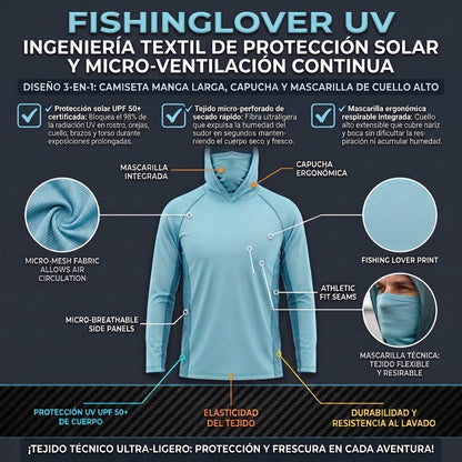 FishingLove™ Buso Deportivo Mascarilla e Hilos Anti-UV 2x1