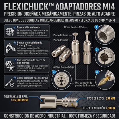 FlexiChuck™ Adaptador de Reacondicionamiento Mandril 2x1