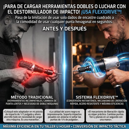 FlexiDrive™ Adaptador de Taladro de Impacto 2x1