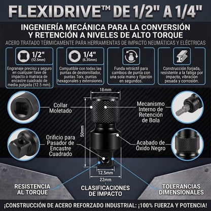 FlexiDrive™ Adaptador de Taladro de Impacto 2x1