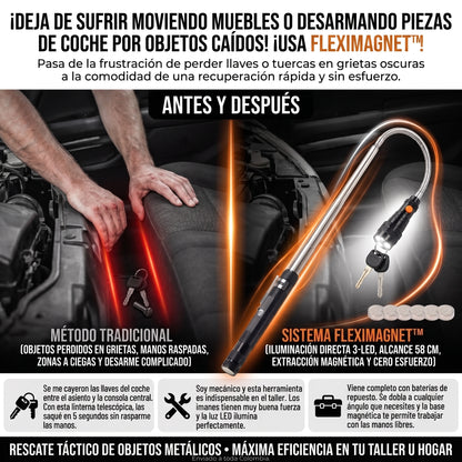 FlexiMagnet™ Linterna LED Magnética Telescópica Flexible