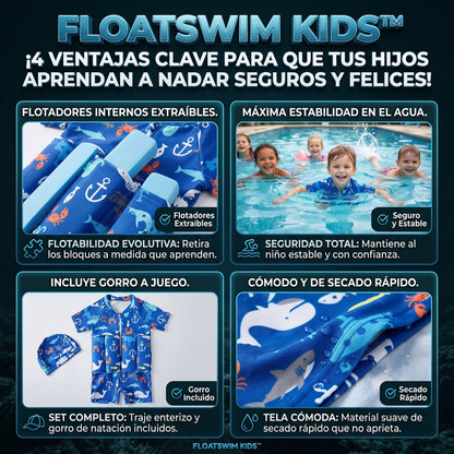 FLOATSWIM™ Traje de Baño Flotante Extraíble para Niños y Bebés