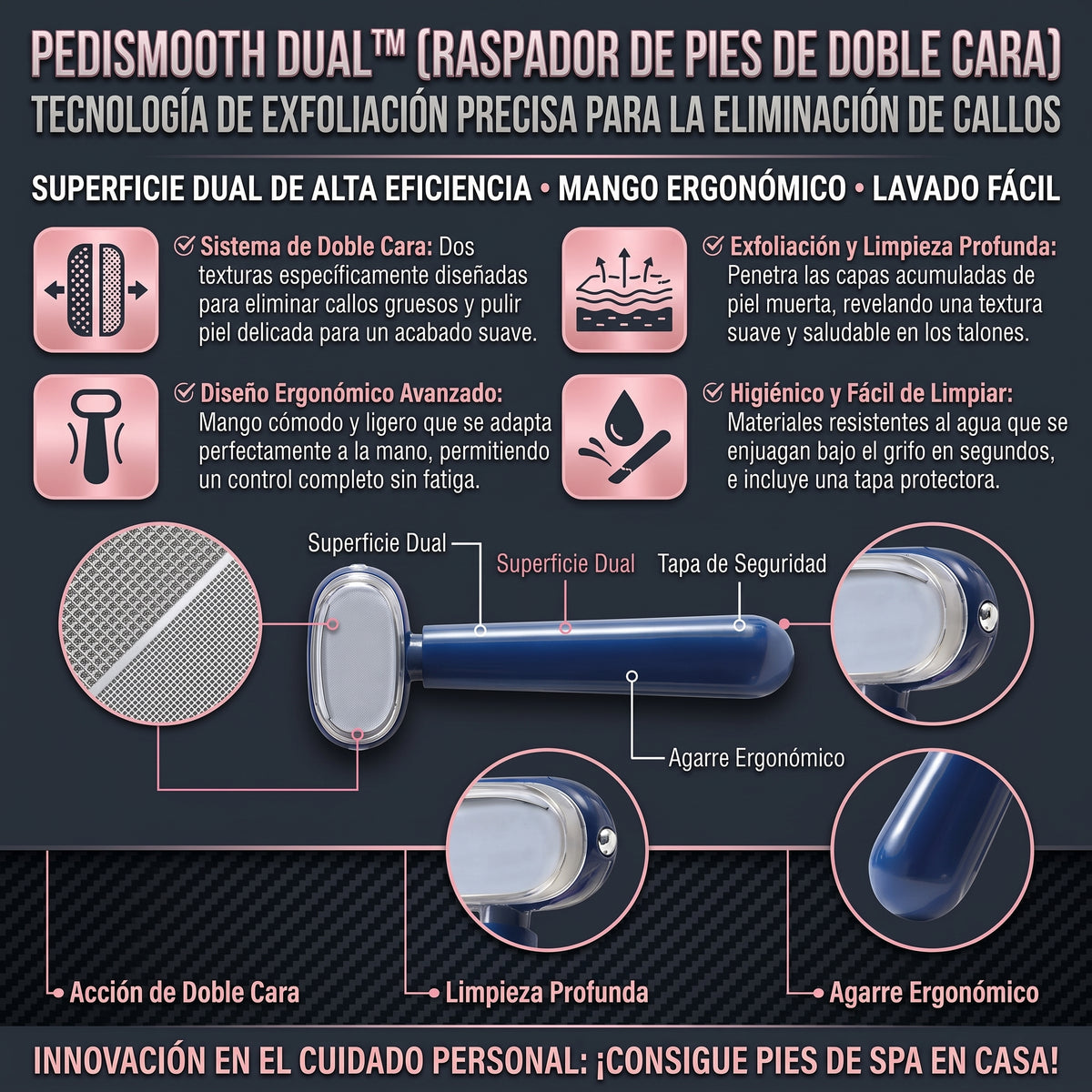 PEDISMOOTH™ Lima Removedora de Callos de Doble Cara