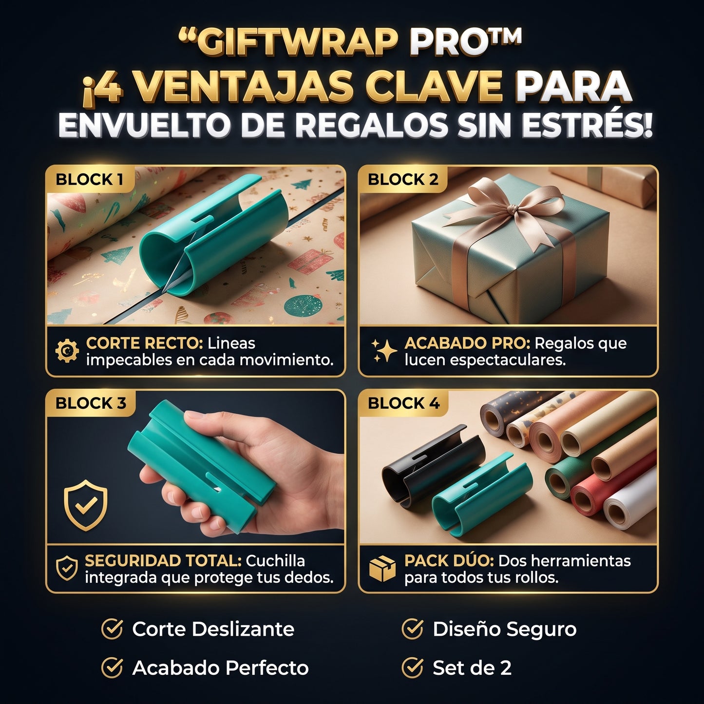 GIFTWRAP™ Cortador de Papel de Regalo