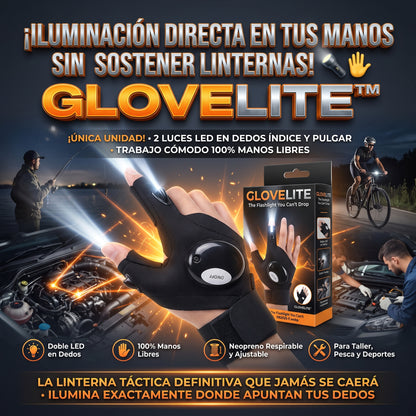 GLOVELITE™ Guantes Tácticos con Linterna LED Manos Libres