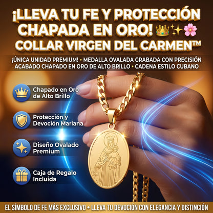 COLLAR VIRGEN DEL CARMEN™ Chapada en Oro