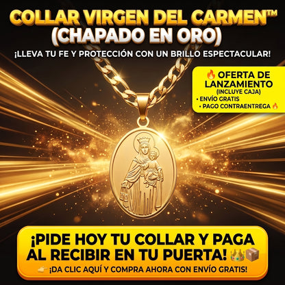 COLLAR VIRGEN DEL CARMEN™ Chapada en Oro