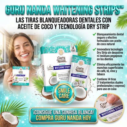 GURU NANDA WHITENING STRIPS™ Tiras Blanqueadoras de Dientes SET 14