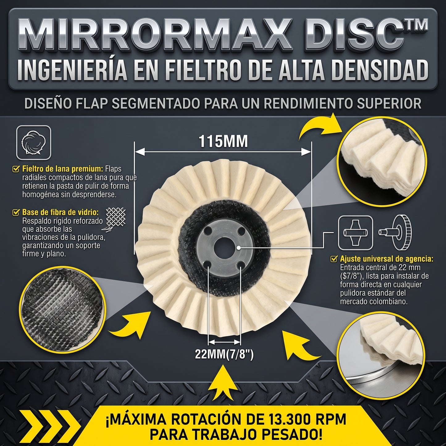 MirrorMax Disc™Disco Para Pulir 2x1