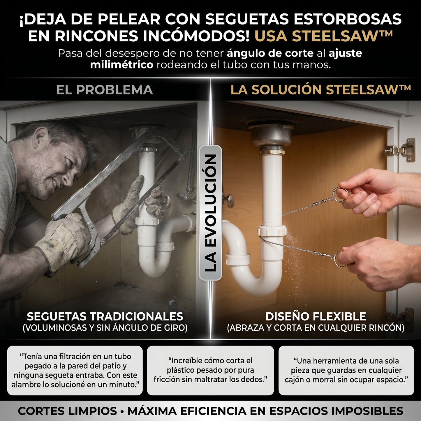 SteelSaw™ Sierra de Alambre de Alta Resistencia