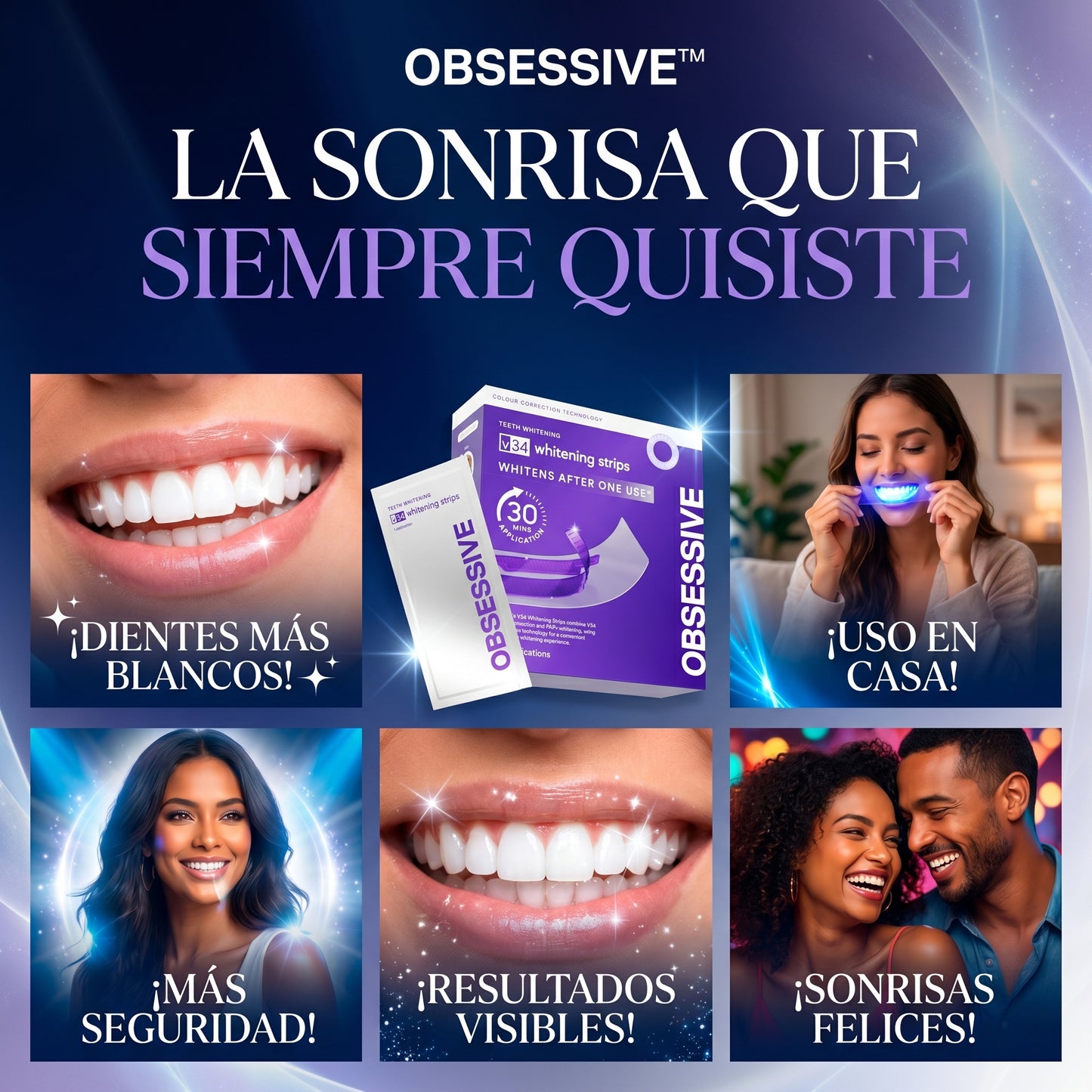 OBSESSIVE™  30 Tiras Blanqueadoras +5 de regalo