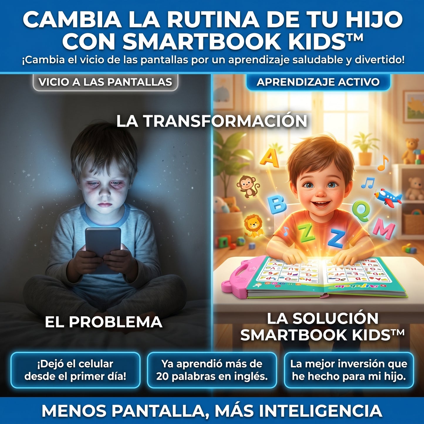 SmartBook Kids™ Libro mágico interativo español- ingles