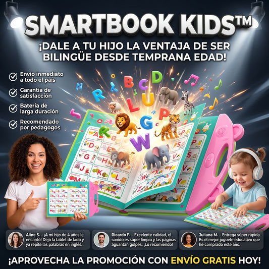 SmartBook Kids™ Libro mágico interativo español- ingles