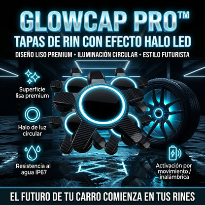 GlowCap PRO™ Tapas Centro De Rin 4 piezas
