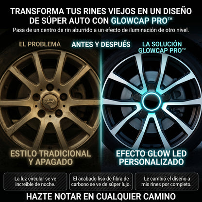 GlowCap PRO™ Tapas Centro De Rin 4 piezas
