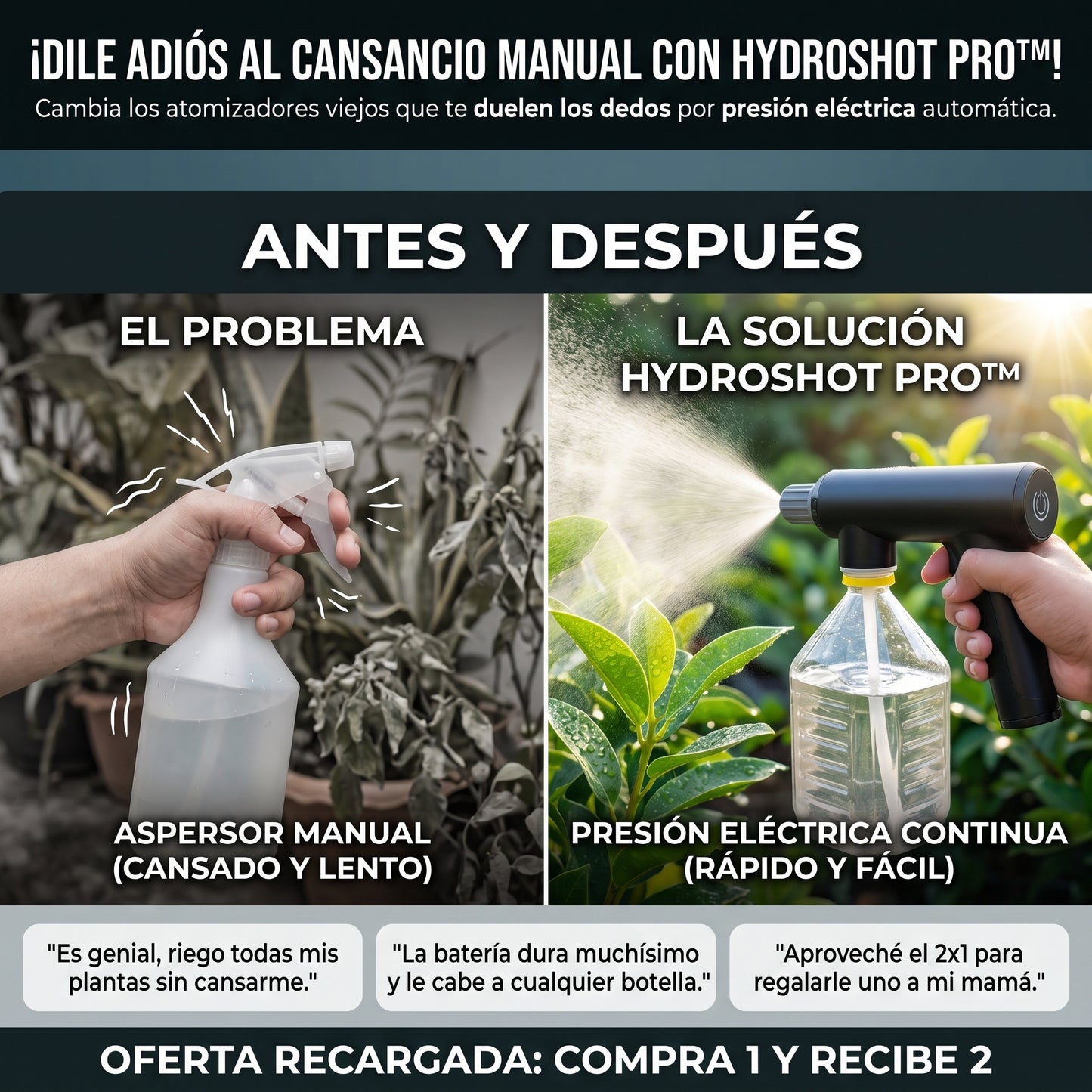 HydroShot™ Pistola Pulverizadora LLEVA 2X1