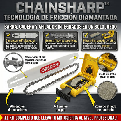 ChainSharp™ Afila la cadena de tu motosierra