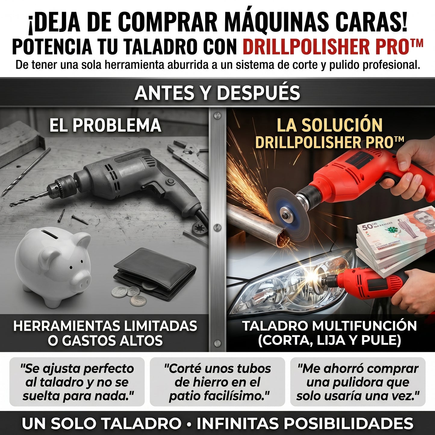 DRILLPOLISHER Adaptador Para Taladro
