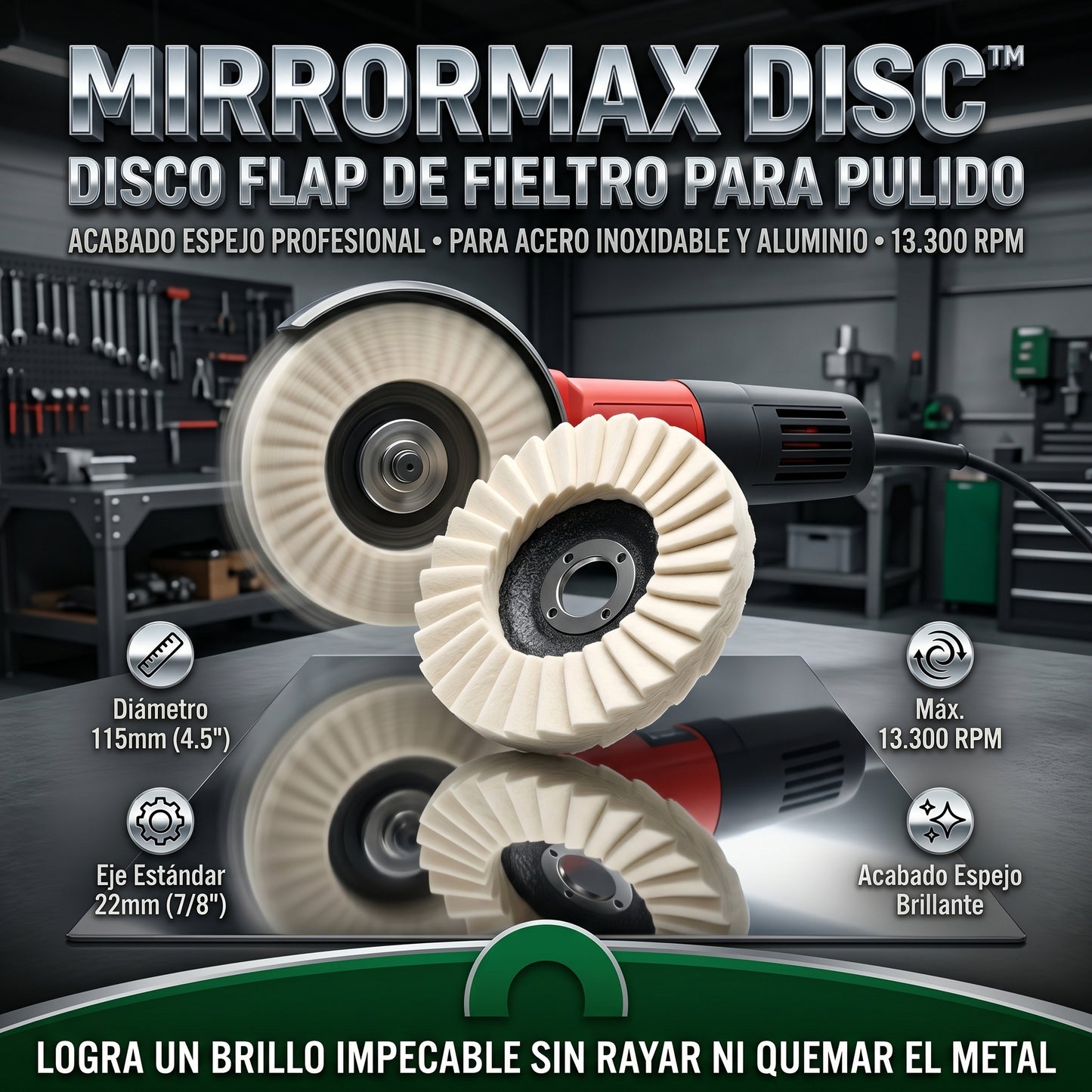 MirrorMax Disc™Disco Para Pulir 2x1